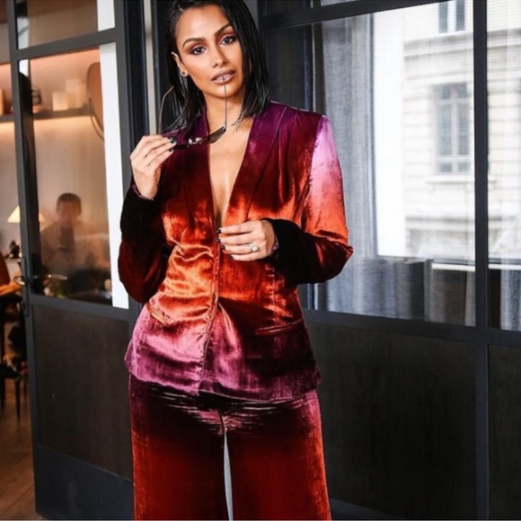 Cushnie Shawl Collar Velvet Blazer - Picture 2 of 10